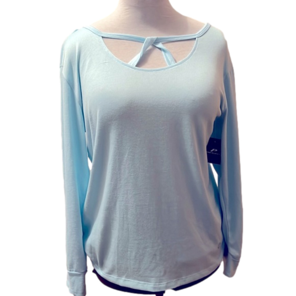 PRO Player light blue too with cut out neck design. Size L NWT